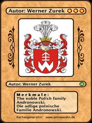 cover image of The noble Polish family Andronowski. Die adlige polnische Familie Andronowski.